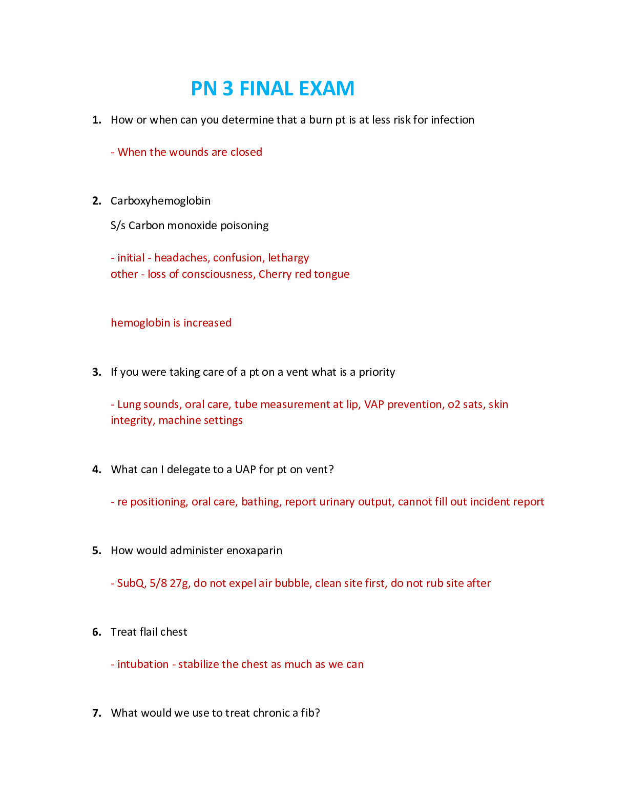 Preview image for NUR 2790 / NUR2790: Professional Nursing 3 Final Exam Review (Latest 2021/2022) Rasmussen
